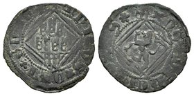 Kingdom of Castille and Leon. Enrique IV (1454-1474). Blanca de rombo. Segovia. (Bautista-1083). Ve. 1,09 g. Con acueducto bajo el castillo. VF. Est.....