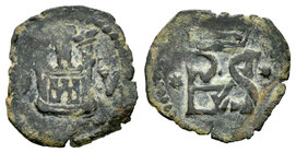 Philip II (1556-1598). 1/2 maravedí (blanca). Coruña. (Jarabo-Sanahuja-A64). (Rs-39). Ae. 0,95 g. Very scarce. Choice VF. Est...70,00.