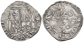 Catholic Kings (1474-1504). 2 reales. Sevilla. (Cal-264). Ag. 6,76 g. Escudo entre S - II. Choice VF. Est...150,00.