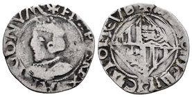 Philip II (1556-1598). 1 real. Mallorca. (Cal-640 variante). Ag. 2,19 g. Very rare. Choice F. Est...100,00.