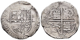 Philip II (1556-1598). 4 reales. Sevilla. (Cal-391). Ag. 13,55 g. Ensayador d cuadrada en el 4º cuartel. Almost VF. Est...150,00.