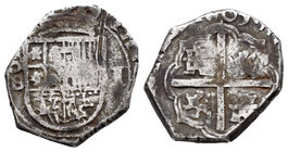 Philip III (1598-1621). 1 real. 1605. Sevilla. B. (Cal-485). Ag. 3,33 g. Scarce. Choice F. Est...45,00.
