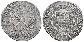 Albert and Elizabeth (1598-1621). 1/4 de patagón. Tournai. (Vanhoudt-621.TO variante). (Vti-273). Ag. 6,97 g. VF. Est...70,00.