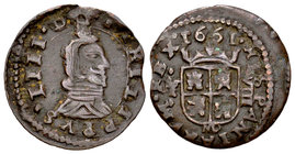 Philip IV (1621-1665). 8 maravedís. 1661. Madrid. Y. (Cal-1420). (Jarabo-Sanahuja-M307). Ae. 2,08 g. Almost VF. Est...35,00.