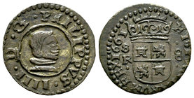 Philip IV (1621-1665). 8 maravedís. 1661. Sevilla. R. (Cal-1581). (Jarabo-Sanahuja-M633). Ae. 2,35 g. Choice VF. Est...40,00.