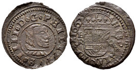 Philip IV (1621-1665). 16 maravedís. 1662. Burgos. R. (Cal-1248). (Jarabo-Sanahuja-M1). Ae. 4,01 g. Almost VF. Est...12,00.