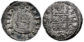 Philip IV (1621-1665). 16 maravedís. 1661. Madrid. Y. (Cal-1420). (Jarabo-Sanahuja-M299). Ae. 1,67 g. Restos de plateado original. Almost XF/Choice VF...