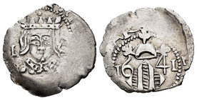 Philip IV (1621-1665). Dieciocheno. 1641. Valencia. (Cal-1105). Ag. 2,08 g. Choice VF. Est...40,00.