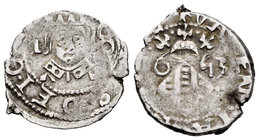 Philip IV (1621-1665). Dieciocheno. 1653. Valencia. (Cal-1119). Ag. 2,03 g. VF. Est...30,00.