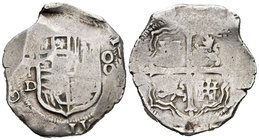 Philip IV (1621-1665). 8 reales. México. D. (Cal-tipo 94). Ag. 26,93 g. Fecha no visible. Almost VF. Est...160,00.