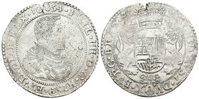 Philip IV (1621-1665). 1 ducatón. 1654. Antwerpen. (Vanhoudt-642.AN). Ag. 32,20 g.  Grieta de acuñación. Leves oxidaciones superficiales limpiadas en ...