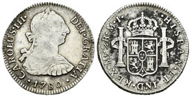 Charles III (1759-1788). 2 reales. 1780. Lima. MI. (Cal-1276). Ag. 6,62 g. Almost VF. Est...60,00.
