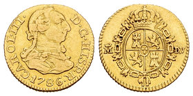 Charles III (1759-1788). 1/2 escudo. 1786. Madrid. DV. (Cal-778). Au. 1,69 g. Almost VF. Est...120,00.