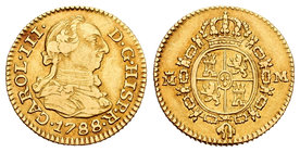 Charles III (1759-1788). 1/2 escudo. 1788. Madrid. M. (Cal-781). Au. 1,71 g. Choice VF. Est...140,00.