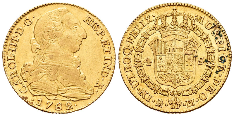 Charles III (1759-1788). 4 escudos. 1782. Madrid. PJ. (Cal-307). Ag. 13,40 g. Sc...