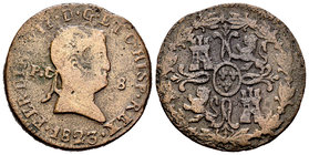 Ferdinand VII (1808-1833). 8 maravedís. 1823. Pamplona. (Cal-1633). Ae. 12,03 g. Scarce. Almost VF. Est...100,00.
