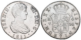 Ferdinand VII (1808-1833). 4 reales. 1811. Valencia. SG. (Cal-830). Ag. 13,41 g. Brillo original. Almost UNC/AU. Est...200,00.