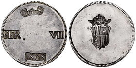 Ferdinand VII (1808-1833). 30 sous. 1808. Palma de Mallorca. (Cal-522). Ag. 26,48 g. Choice VF. Est...200,00.