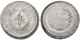 Ferdinand VII (1808-1833). 5 pesetas. 1823. Palma de Mallorca. (Cal-533). Ag. 26,84 g. La leyenda termina en E YND. Leve plata agria. Choice F/Almost ...