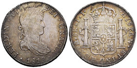 Ferdinand VII (1808-1833). 8 reales. 1812. México. JJ. (Cal-549). Ag. 26,91 g. Golpecitos en el canto. Almost VF. Est...50,00.
