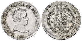 Elizabeth II (1833-1868). 4 reales. 1838. Sevilla. DR. (Cal-314). Ag. 5,74 g. Scarce. Almost XF. Est...200,00.