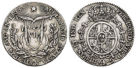 Ferdinand VII (1808-1833). Medalla de proclamación. 1808. Madrid. (Vives-200). (H-2). Ag. 5,78 g. Módulo de 2 reales. Choice VF/VF. Est...30,00.