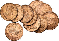 Lote de 10 monedas de 1 céntimos 1906. Brillo original. A EXAMINAR. UNC. Est...50,00.