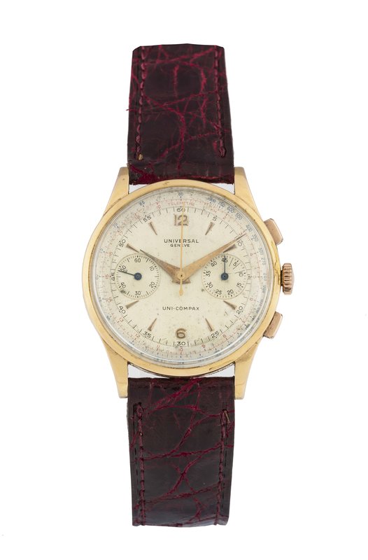 Universal Genève “Unicompax”, Ref. 124103. Orologio da polso, cronografo, in oro...