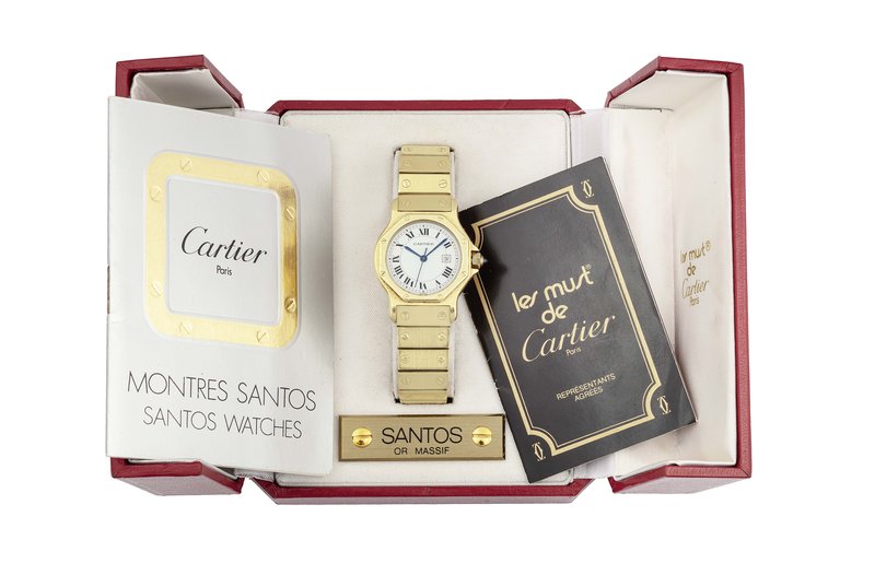 Cartier, “Santos Ronde”, “Automatique”. Orologio da polso, automatico, impermeab...