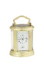 L’Epée, France. Piccolo orologio da viaggio, in ottone dorato con suoneria e ripetizione. Accompagnato dalla scatola originale, garanzia e chiave di c...