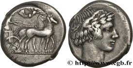 SICILY - KATANE
Type : Tétradrachme 
Date : c. 450-430 AC. 
Mint name / Town : Catane, Sicile 
Metal : silver 
Diameter : 25,00  mm
Orientation dies :...