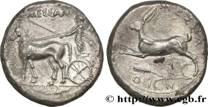 SICILY - MESSANA
Type : Tétradrachme 
Date : c. 420-413 AC. 
Mint name / Town : ...