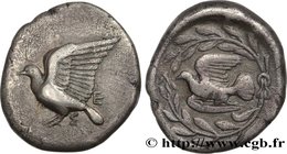 SIKYONA - SIKYON
Type : Drachme 
Date : c. 431-400 AC. 
Mint name / Town : Sikyonia, Sicyone 
Metal : silver 
Diameter : 19  mm
Orientation dies : 5  ...