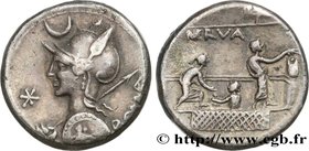 LICINIA
Type : Denier 
Date : 113-112 AC. 
Mint name / Town : Rome 
Metal : silver 
Millesimal fineness : 950  ‰
Diameter : 17  mm
Orientation dies : ...
