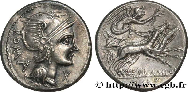 FLAMINIA
Type : Denier 
Date : 109-108 AC. 
Mint name / Town : Rome 
Metal : sil...