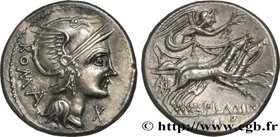 FLAMINIA
Type : Denier 
Date : 109-108 AC. 
Mint name / Town : Rome 
Metal : silver 
Millesimal fineness : 950  ‰
Diameter : 20  mm
Orientation dies :...