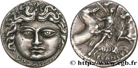 PLAUTIA
Type : Denier 
Date : 47 AC. 
Mint name / Town : Rome 
Metal : silver 
Millesimal fineness : 950  ‰
Diameter : 18  mm
Orientation dies : 6  h....