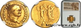VESPASIAN
Type : Aureus 
Date : 77-78 
Mint name / Town : Rome 
Metal : gold 
Millesimal fineness : 1000  ‰
Diameter : 18,5  mm
Orientation dies : 6  ...