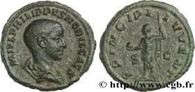 PHILIPPUS II
Type : As 
Date : 245 
Mint name / Town : Rome 
Metal : copper 
Diameter : 25  mm
Orientation dies : 12  h.
Weight : 9,11  g.
Rarity : R3...
