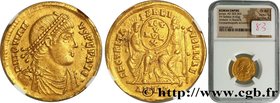 JOVIAN
Type : Solidus 
Date : 363-364 
Mint name / Town : Antioche 
Metal : gold 
Millesimal fineness : 1000  ‰
Diameter : 20,5  mm
Orientation dies :...