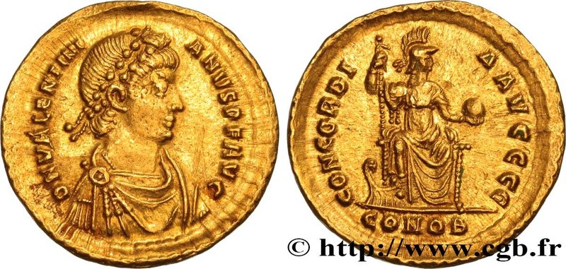 VALENTINIAN II
Type : Solidus 
Date : 388-392 
Mint name / Town : Constantinople...