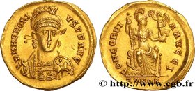 HONORIUS
Type : Solidus 
Date : 397-402 
Mint name / Town : Constantinople 
Metal : gold 
Millesimal fineness : 1000  ‰
Diameter : 20  mm
Orientation ...