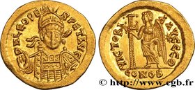 LEO I
Type : Solidus 
Date : 462-466 
Mint name / Town : Constantinople 
Metal : gold 
Millesimal fineness : 1000  ‰
Diameter : 19,5  mm
Orientation d...