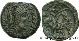 GALLIA - CARNUTES (Beauce area)
Type : Bronze PIXTILOS classe VII au cavalier 
Date : c. 40-30 AC. 
Mint name / Town : Chartres (28) 
Metal : bronze 
...
