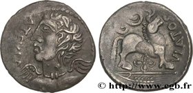 GALLIA BELGICA - REMI (Area of Reims)
Type : Denier ATEVLA / VLATOS, classe Ib 
Date : c. 60-30 AC. 
Mint name / Town : Reims (51) 
Metal : silver 
Di...