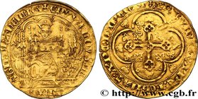 EDWARD III
Type : Écu d'or à la chaise 
Date : 22/09/1351 
Date : n.d. 
Mint name / Town : Calais 
Metal : gold 
Millesimal fineness : 750  ‰
Diameter...