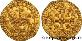 JOHN II "THE GOOD"
Type : Mouton d'or 
Date : 17/01/1355 
Date : n.d. 
Metal : gold 
Millesimal fineness : 1000  ‰
Diameter : 29,5  mm
Orientation die...