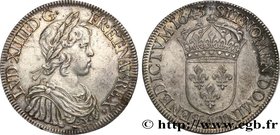 LOUIS XIV "THE SUN KING"
Type : Écu à la mèche courte 
Date : 1643 
Mint name / Town : Paris, Monnaie du Louvre 
Quantity minted : 265056 
Metal : sil...