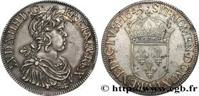 LOUIS XIV "THE SUN KING"
Type : Écu à la mèche courte 
Date : 1645 
Mint name / Town : Paris, Monnaie du Louvre 
Quantity minted : 641600 
Metal : sil...