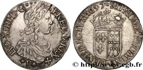 LOUIS XIV "THE SUN KING"
Type : Écu de Navarre à la mèche longue 
Date : 1657 
Mint name / Town : Saint-Palais 
Metal : silver 
Millesimal fineness : ...